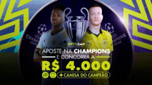 Aposte na Final da Champions League 2024 e concorra a R$4.000,00 e uma camisa do campeão