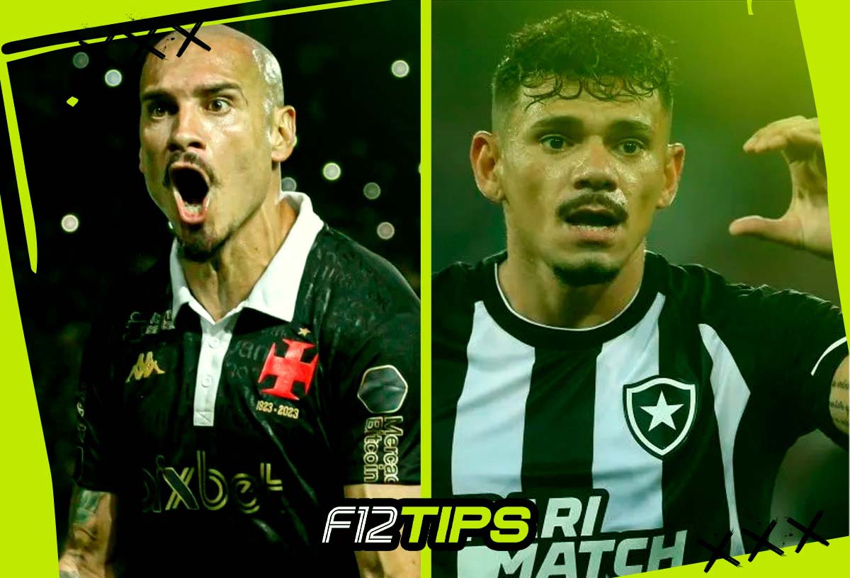 Jogadores de Vasco x Botafogo em quadro personalizado do F12Tips