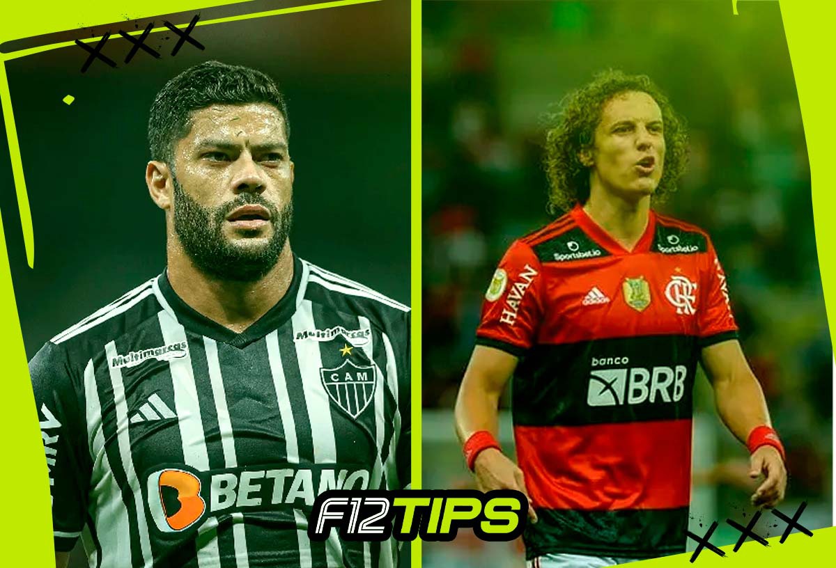 Jogadores de Atlético-MG x Flamengo em quadro personalizado do F12Tips