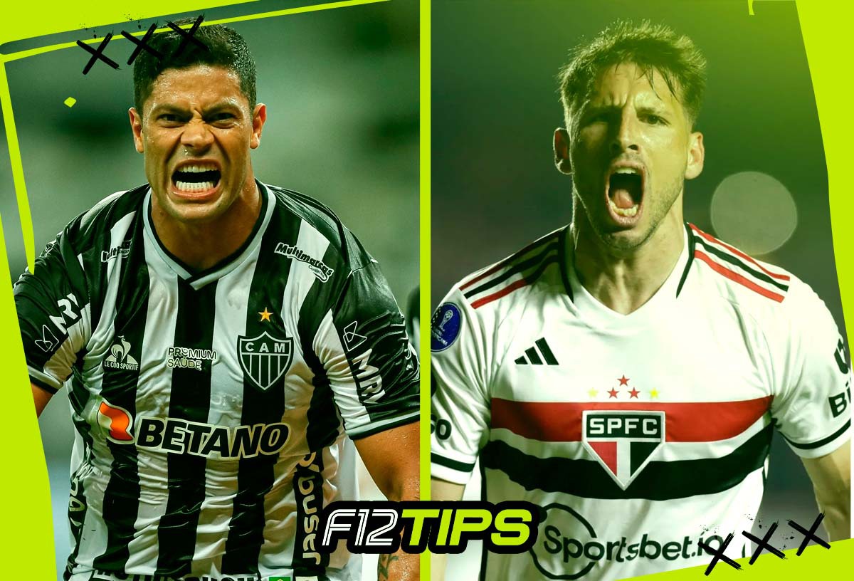 Jogadores de Atlético-MG x São Paulo em quadro personalizado do F12Tips