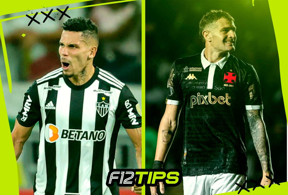 Jogadores de Atlético-MG x Vasco em quadro personalizado do F12Tips