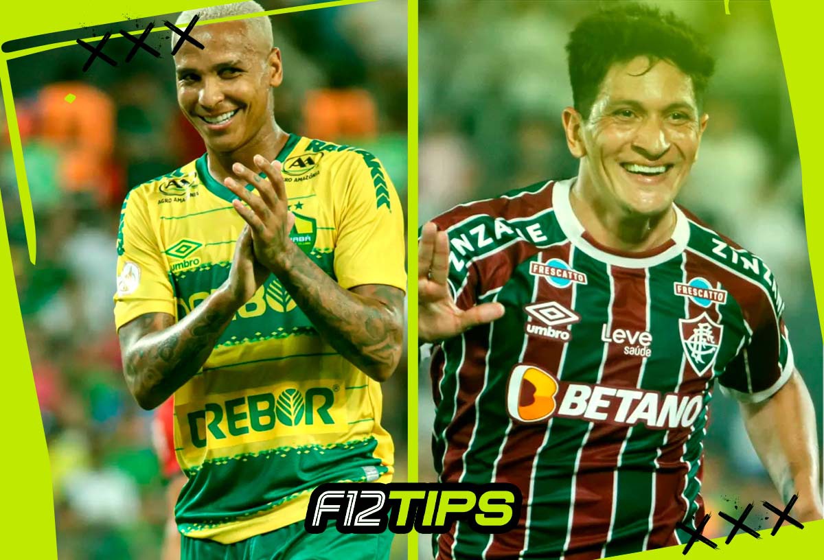 Jogadores de Cuiabá x Fluminense em quadro personalizado do F12Tips