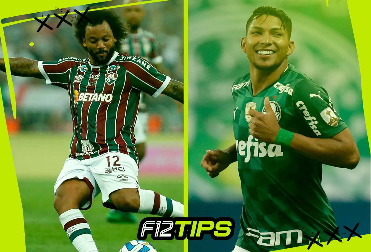 Jogadores de Fluminense x Palmeiras em quadro personalizado do F12Tips