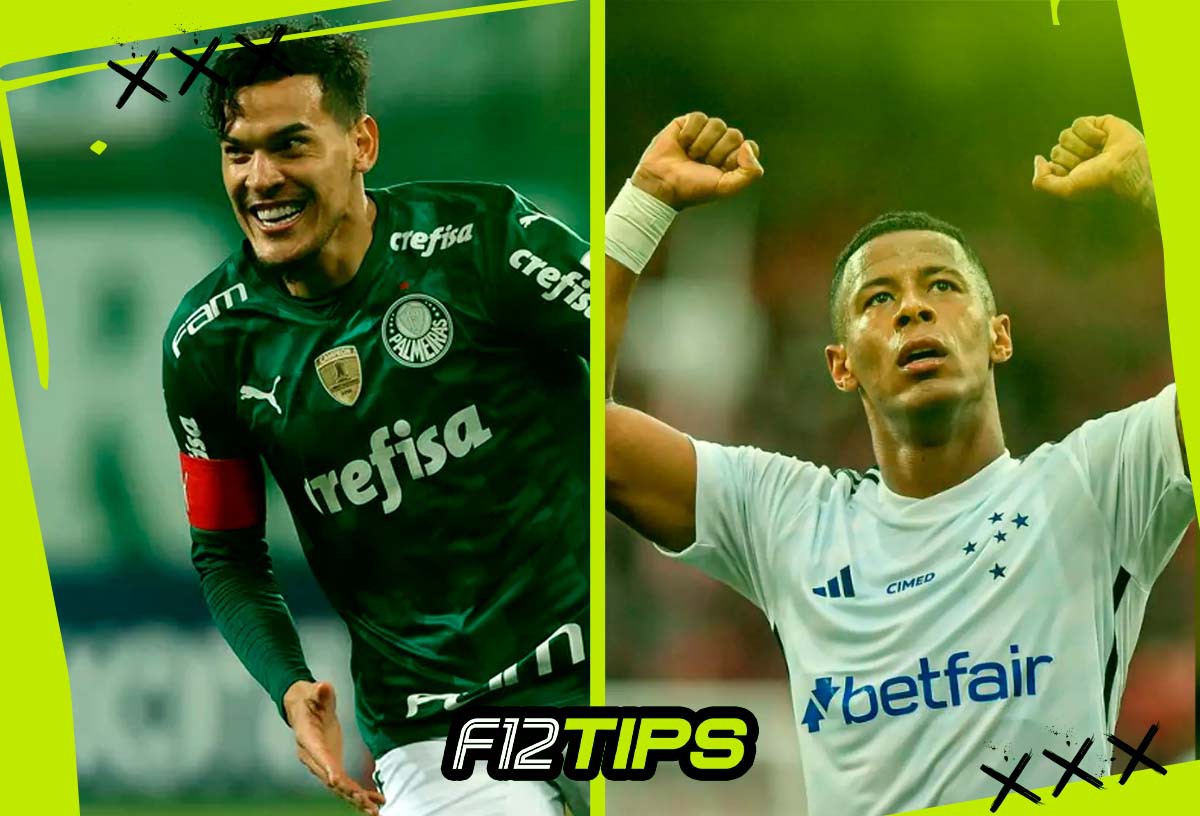 Jogadores de Palmeiras x Cruzeiro em quadro personalizado do F12Tips