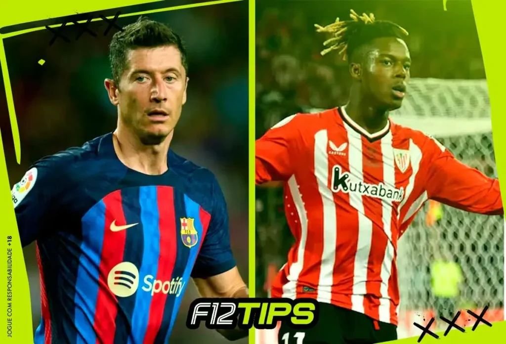 Jogadores de Barcelona x Bilbao em quadro personalizado do F12Tips