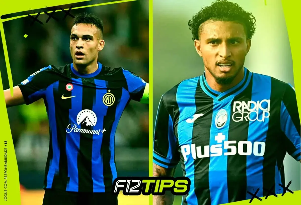 Jogadores de Inter Milan x Atalanta em quadro personalizado do F12Tips