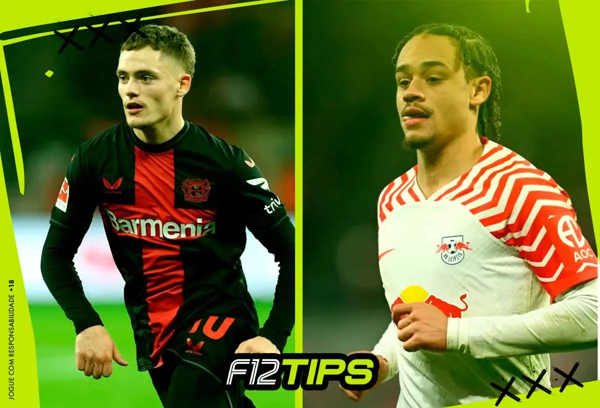 Jogadores de Leverkusen x RB Leipzig em quadro personalizado do F12Tips