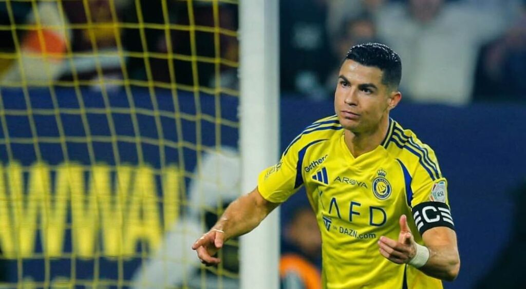 Jogador Cristiano Ronaldo em ação pelo Al-Nassr. Foto: Al-Nassr/Instagram