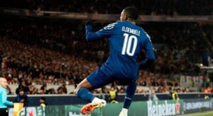 Imagem do jogador Dembélé comemorando gol pelo PSG. Foto: PSG/Instagram