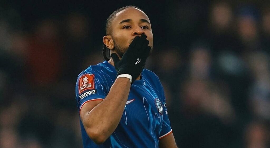 Imagem do jogador Nkunku comemorando gol pelo Chelsea. Foto: Instagram/Chelsea