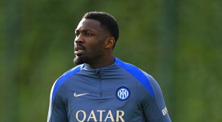 Jogador Marcus Thuram em treino pelo Inter de Milão. Foto: Inter de Milão/Instagram