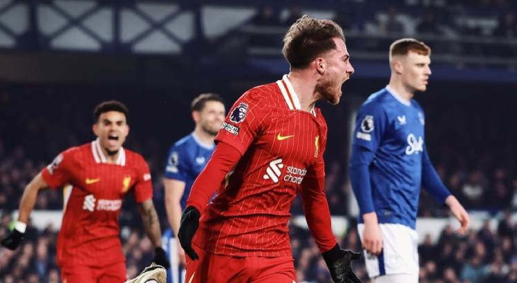 Imagem do Jogador Mac Allister comemorando gol pelo Liverpool. Foto: Liverpool/Instagram