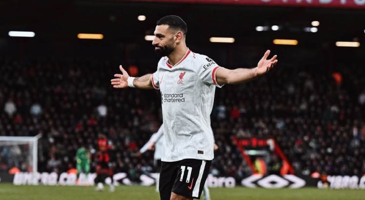 Jogador Mohamed Salah comemorando gol pelo Liverpool. Foto: Liverpool/Instagram