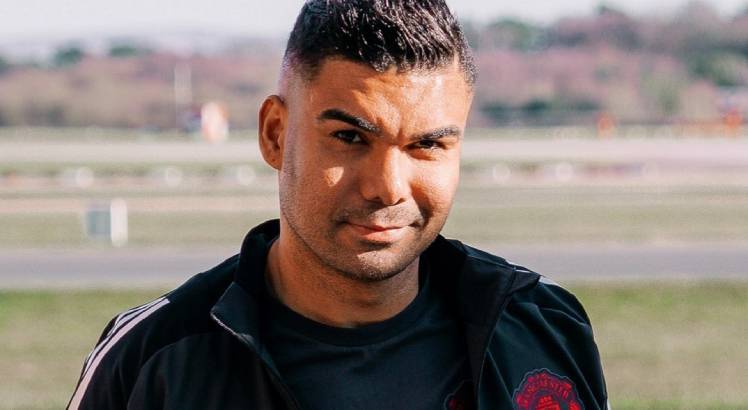 Jogador Casemiro em viagem com o Manchester United. Foto: Manchester United/Instagram