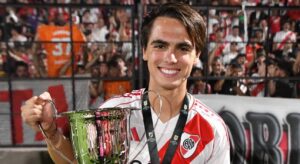 Giorgio Costantini em comemoração de conquista pelo River Plate. Foto: Instagram/Giorgio Costantini
