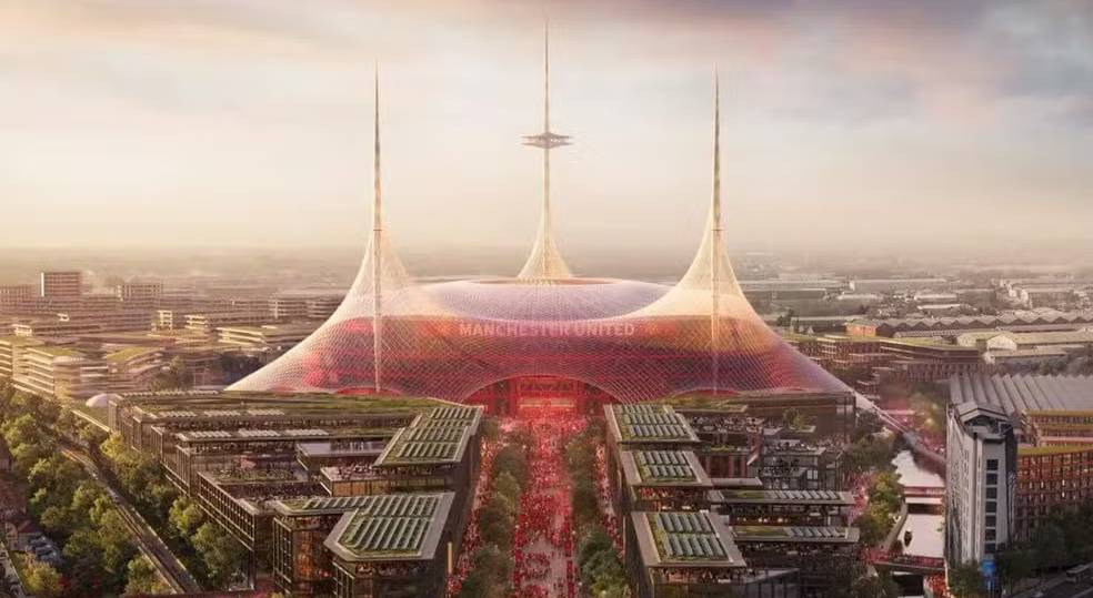 Imagem ilustrativa do futuro estádio do Manchester United. Foto: Divulgação