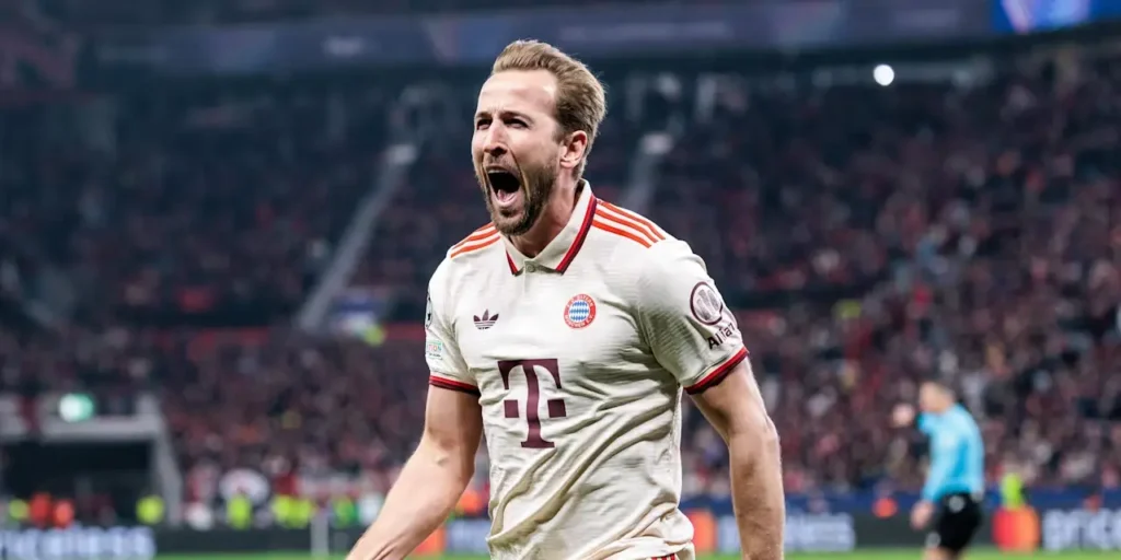 Jogador Harry Kane em ação pelo Bayern de Munique. Foto: Bayern de Munique/Site Oficial