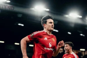 Jogador Harry Maguire em ação pelo Manchester United. Foto: Manchester United/Instagram