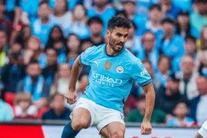Jogador Ilkay Gündogan em ação pelo Manchester City. Foto: Manchester City/Instagram