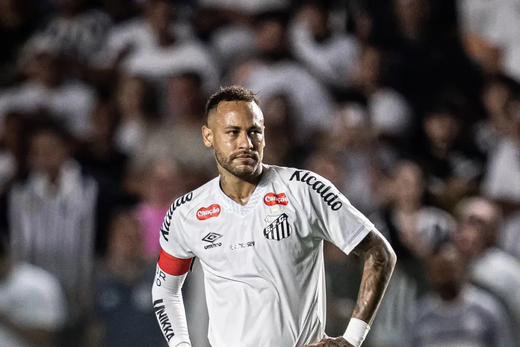 Jogador Neymar em ação pelo Santos. Foto: Raul Baretta/ Santos FC
