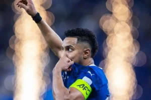 Jogador Salem Al Dawsari comemorando gol pelo Al-Hilal. Foto: Al-Hilal/Instagram