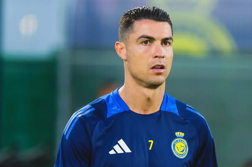 Jogador Cristiano Ronaldo em treino pelo Al-Nassr. Foto: Al-Nassr/Instagram
