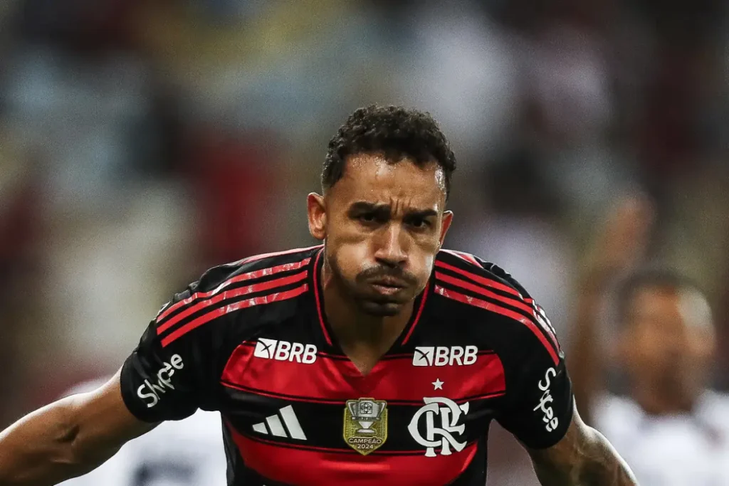 Jogador Danilo comemorando gol pelo Flamengo. Foto: Gilvan de Souza/Flamengo