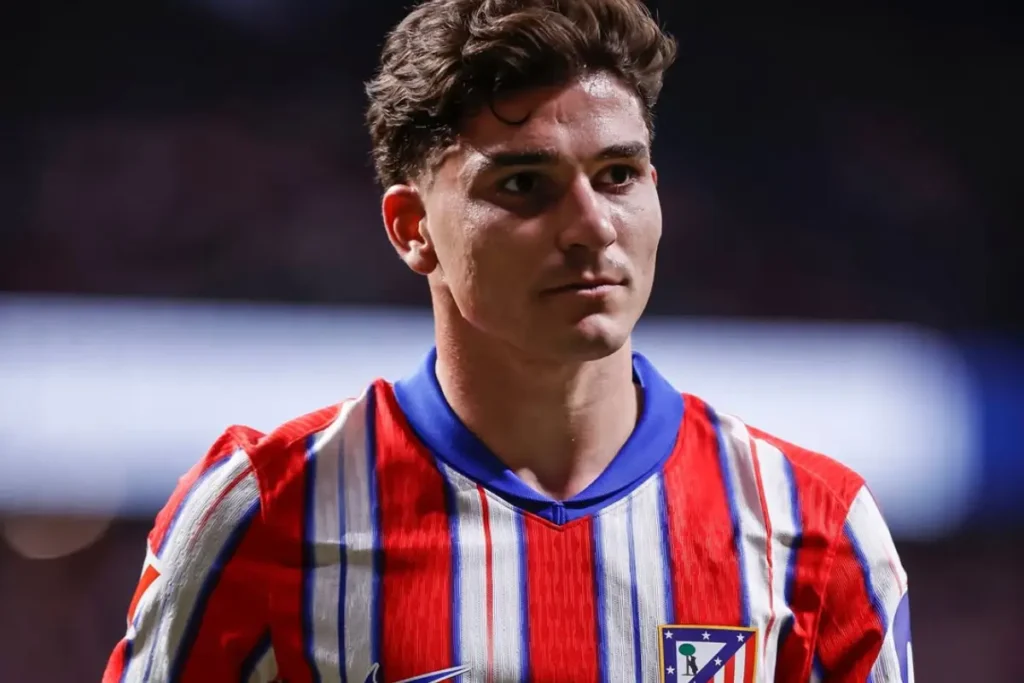 Jogador Julian Alvaréz em ação pelo Atlético de Madrid. Atlético de Madrid/Instagram