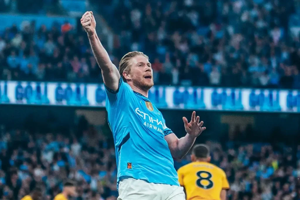 Jogador Kevin De Bruyne em ação pelo Manchester City. Foto: Manchester City/Instagram