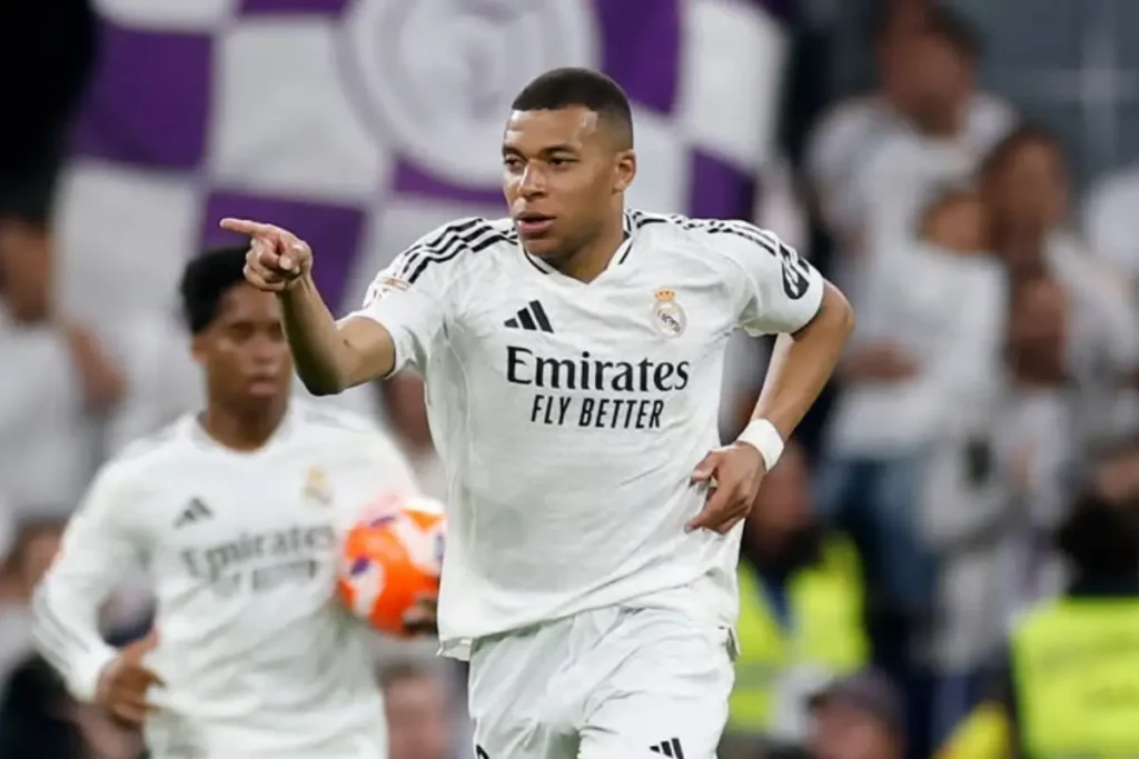 Jogador Kylian Mbappe em ação pelo Real Madrid. Foto: Real Madrid/Instagram