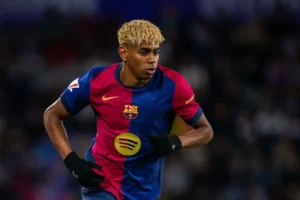 Jogador Lamine Yamal em ação pelo Barcelona. Foto: Barcelona/Instagram