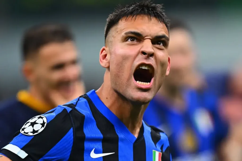 Jogador Lautaro Martínez comemorando gol pela Inter de Milão. Foto: Inter de Milão/Instagram