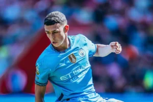 Jogador Phil Foden em ação pelo Manchester City. Foto: Manchester City/Instagram