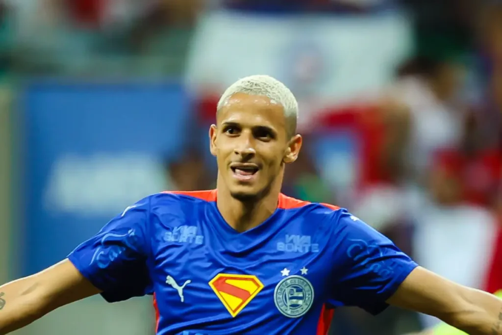 Imagem do jogador Luciano Juba comemorando gol pelo Bahia. Foto: Letícia Martins/EC Bahia
