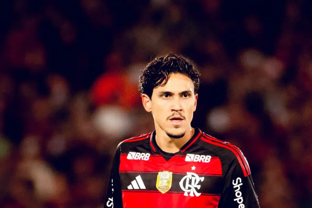Imagem do jogador Pedro em ação pelo Flamengo. Foto: Adriano Fontes/Flamengo