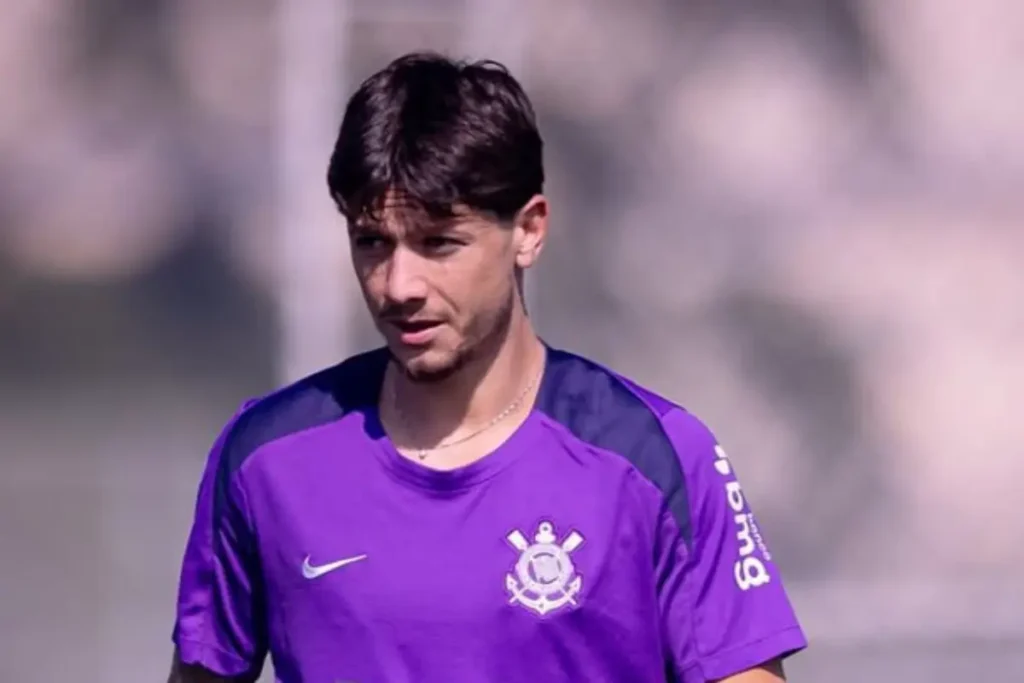 Imagem do jogador Rodrigo Garro em treino pelo Corinthians. Foto: Rodrigo Coca/Corinthians