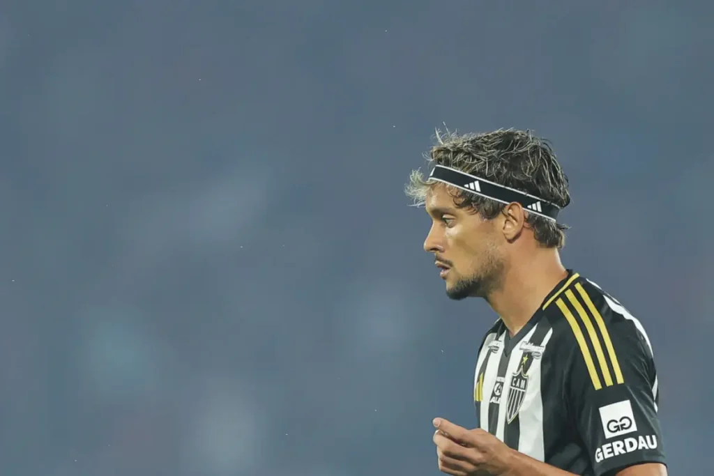 Imagem do jogador Gustavo Scarpa em ação pelo Atlético-MG. Foto: Pedro Souza/Atlético