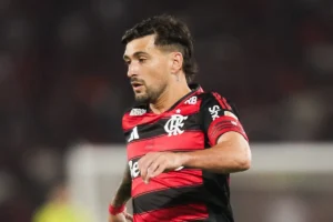 Imagem do jogador Giorgian De Arrascaeta em ação pelo Flamengo. Foto: Gilvan de Souza/Flamengo