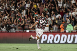 Imagem do jogador Kevin Serna comemorando gol pelo Fluminense. Foto: Lucas Merçon/ Fluminense F.C.