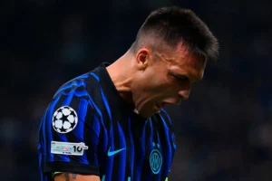 Imagem do jogador Lautaro Martínez comemorando gol pela Inter de Milão. Foto: Inter de Milão/Instagram