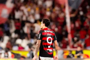 Imagem do jogador Pedro em ação pelo Flamengo. Foto:Adriano Fontes/Flamengo
