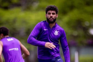 Imagem do jogador Yuri Alberto em treino pelo Corinthians. Foto: Rodrigo Coca / Corinthians